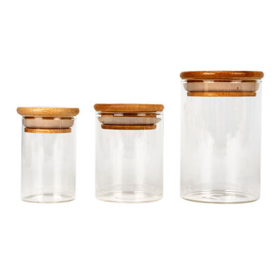 Tarros herméticos del almacenamiento del vidrio de Borosilicate de la comida para el té de hierbas