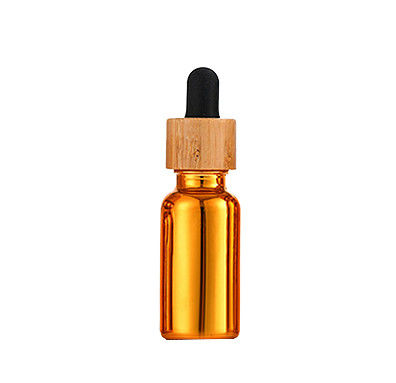 Botella vacía de cristal del dropper con la botella de aceite esencial superior 30ml de madera de bambú