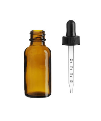 Líquidos del aceite E de Amber Dropper Bottle For canabiss del vidrio a prueba de niños