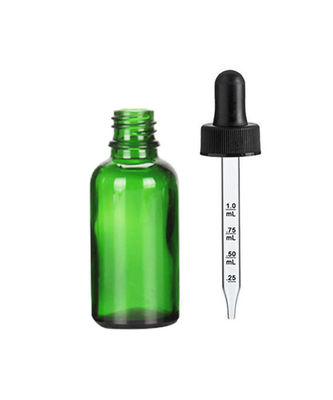 top resistente del niño de 30ml 1oz Amber Glass Dropper Bottle With para el aceite de cáñamo