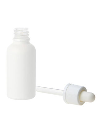 Botella a prueba de niños del tinte 30ml del dropper de Matte White Essential Oil Glass