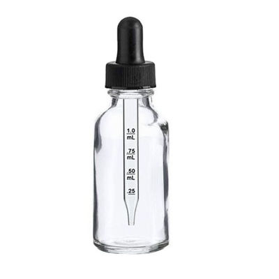 botellas de cristal claras transparentes del tinte del cristal de botellas del dropper 30ml
