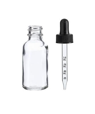 botellas de cristal claras transparentes del tinte del cristal de botellas del dropper 30ml