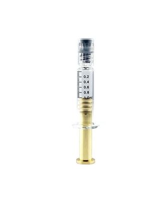 Jeringas de vidrio con cerradura de Luer vacías con inyector de metal o plástico para aceite cosmético