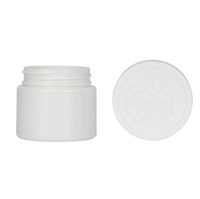 niño plástico del tarro de la mala hierba del ANIMAL DOMÉSTICO blanco opaco 3oz resistente