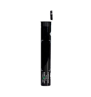 Tubo de pop top resistente a los niños para cigarrillos pre-rollo Tubo de cigarrillos personalizado Tubo de pop top negro