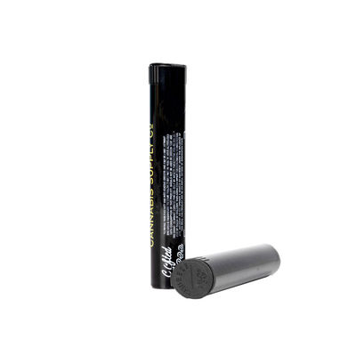 Tubo de pop top resistente a los niños para cigarrillos pre-rollo Tubo de cigarrillos personalizado Tubo de pop top negro
