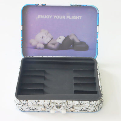 Niño mate o brillante Tin Box resistente con el parte movible del silicio para 5pcs Preroll