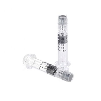 1 ml 2.25 ml 3 ml 5 ml Jeringuillas de borosilicato precargadas Pulgón de plástico metálico Jeringuillas de cerradura de Luer 5 ml Jeringuillas de vidrio 1 ml