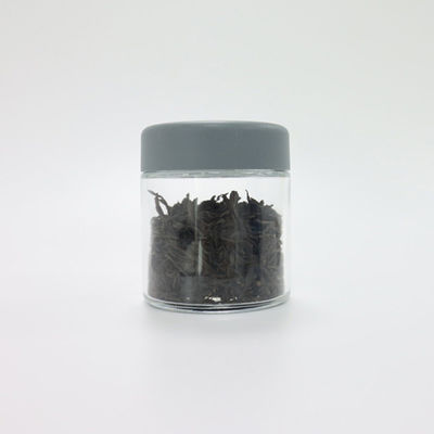 2 oz 3 oz Logotipo personalizado Jarrón de contenedor de hierba de vidrio con tapa de tornillo a prueba de niños