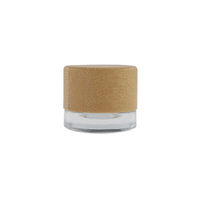 Aceite esencial con tapa de tornillo Dab Jar Resistente a los niños Jarrón de tapa de bambú 3ml 5ml
