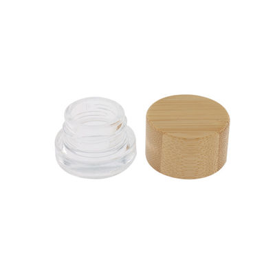 5 ml de frasco de vidrio concentrado con tapa de bambú a prueba de niños para crema de lubricación de aceite