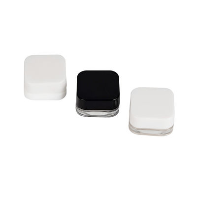 5 ml de frasco de vidrio de vidrio de cristal transparente y concentrado a prueba de niños con tapa blanca negra