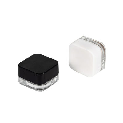 5 ml de frasco de vidrio de vidrio de cristal transparente y concentrado a prueba de niños con tapa blanca negra