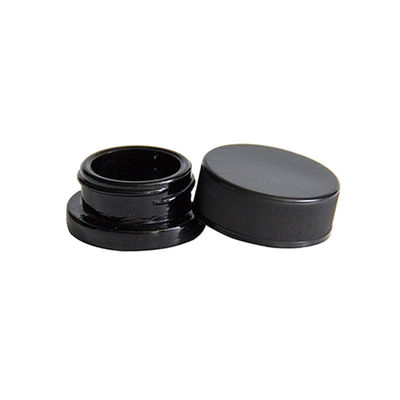 9 ml de frascos de vidrio concentrado a prueba de niños pared gruesa frasco pequeño negro con tapa negra