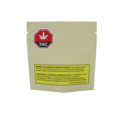 Bolsa de embalaje de maleza de Mylar hermética hermética hermética con superficie mate brillante