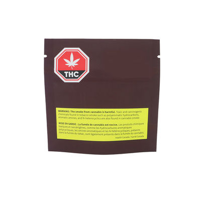 Bolsa de embalaje de maleza de Mylar hermética hermética hermética con superficie mate brillante