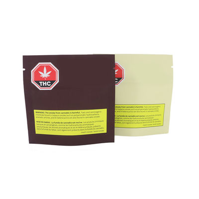 Bolsa de embalaje de maleza de Mylar hermética hermética hermética con superficie mate brillante