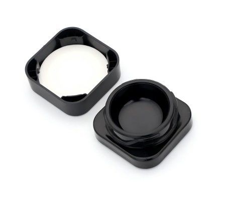 Contenedor de concentrado negro de 5 mL Jarrón de vidrio de concentrado a prueba de niños