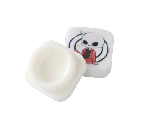 Jarrón de contenedor de concentrado de vidrio blanco de 5 ml de cubo con tapa a prueba de niños