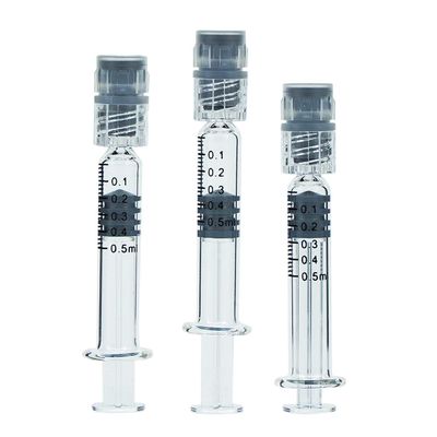 0.5 ml Luer Slip Luer Lock Borosilicato jeringas de vidrio para el aceite de CBD