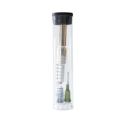 1 ml de jeringa de vidrio Luer Lock con inyector de oro metálico