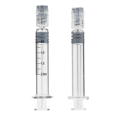 2 ml Luer Lock Jeringas de vidrio borosilicato precargadas para aceite esencial