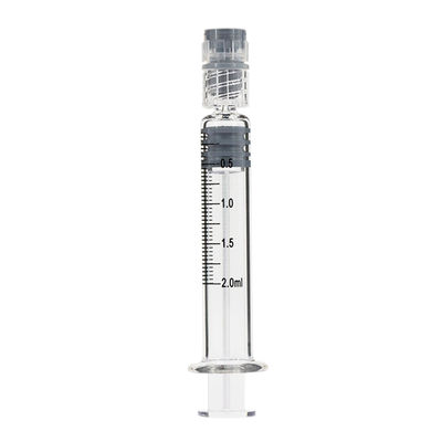 2 ml Luer Lock Jeringas de vidrio borosilicato precargadas para aceite esencial