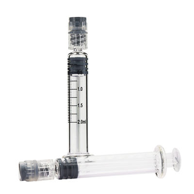 2 ml Luer Lock Jeringas de vidrio borosilicato precargadas para aceite esencial
