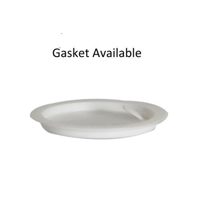 Jarrones de vidrio cosmético grueso de perfil bajo de 7 ml con tapas negras para crema de bálsamo labial de aceite concentrado