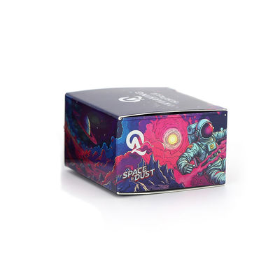 Cajas de embalaje de papel plegable con lámina UV personalizada de lujo para muestras de concentrados