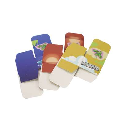 Cajas de embalaje de papel plegable con lámina UV personalizada de lujo para muestras de concentrados