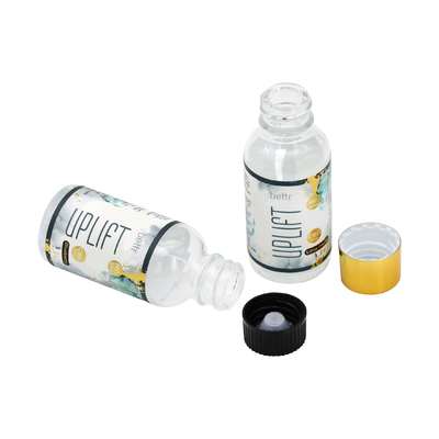 Logotipo personalizado Concentrado Cosmético Jar Botella de aceite de vidrio de 30 ml