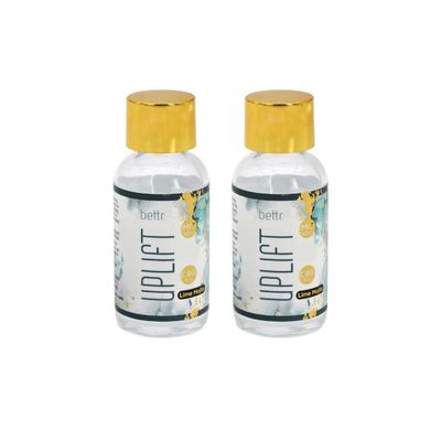 Botella redonda de vidrio Boston transparente hermética a prueba de fugas de 1oz 30ml con tapa de rosca negra para aceite esencial, medicina líquida, líquido