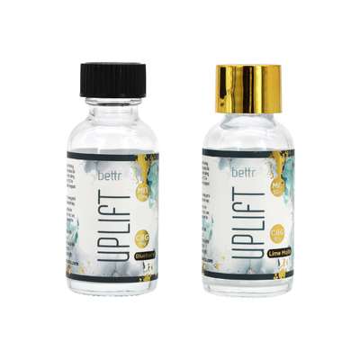 Botella redonda de vidrio Boston transparente hermética a prueba de fugas de 1oz 30ml con tapa de rosca negra para aceite esencial, medicina líquida, líquido