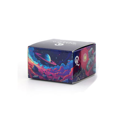 Mini frasco de vidrio para concentrado de impresión personalizada de 5 ml, 7 ml y 9 ml, a prueba de niños, caja de papel holográfico vacía con paquete de hielo para crema de aceite