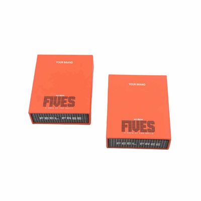 Caja de papel de cajón de fósforo personalizado resistente a los niños para 5 paquetes de mini pre rollos