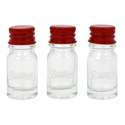Leakfree Mini Clear Glass Bottle with Metal Lid for Liquid Oil Cosmetics